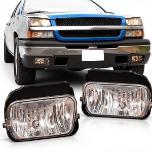 Boine Fog Light for Chevy Silverado 1500 Waterproof Black PC Lens-0