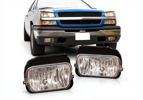 Boine Fog Light for Chevy Silverado 1500 Waterproof Black PC Lens-0