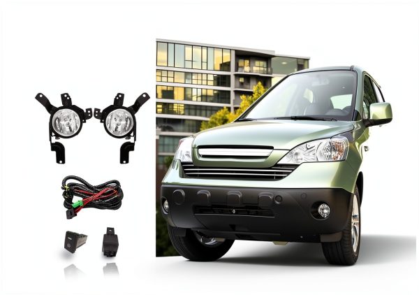BONA Black Fog Light for 2007-2009 Honda CRV 55W Waterproof Front Lamp-5