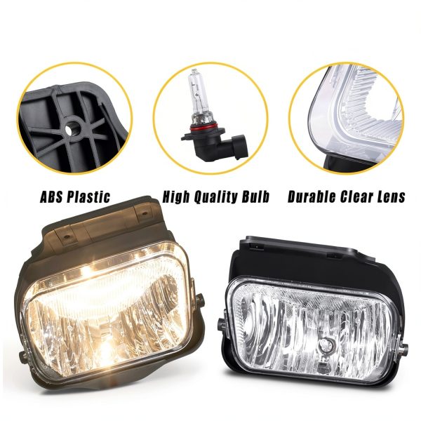 Boine Fog Light for Chevy Silverado 1500 Waterproof Black PC Lens-1