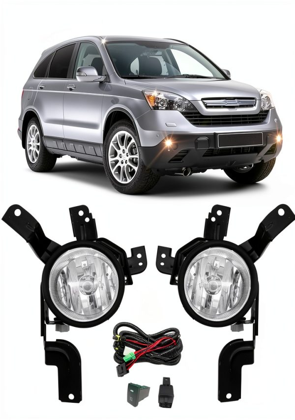 BONA Black Fog Light for 2007-2009 Honda CRV 55W Waterproof Front Lamp-0